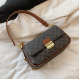 LEFTSIDE Retro Letter PU Leather Small Underarm