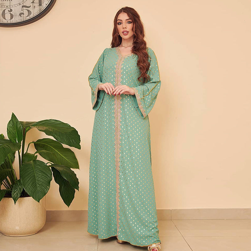Women's Bronze Muslim Dubai Robe