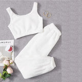 New Autumn And Winter Plush Casual Vest Pants Sportsuit