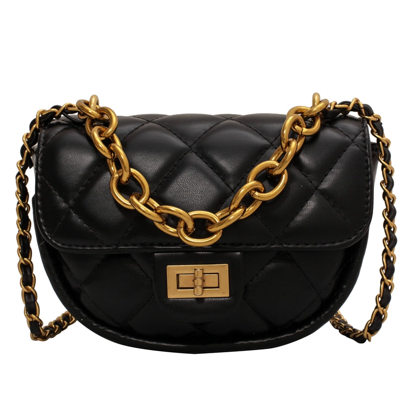 Women's Mini PU Leather Saddle Shoulder Crossbody Bags