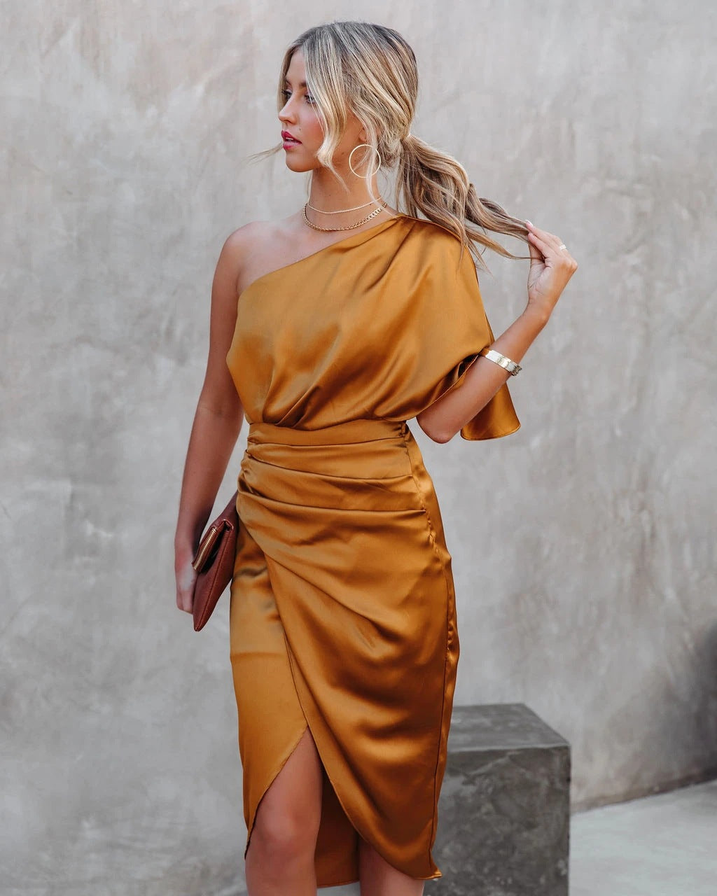 Women's Irregular One Sleeve Evening Dresses Dresses