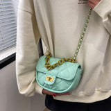 Women's Mini PU Leather Saddle Shoulder Crossbody Bags