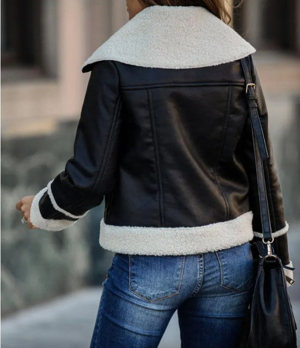 New Casual PU Leather Coat For Women