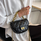 Women's Mini PU Leather Saddle Shoulder Crossbody Bags