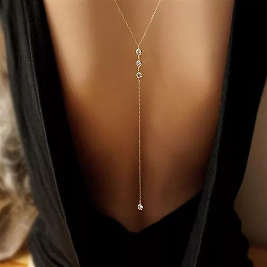 Jewelry Fashion Simple Water Drop Back Chain