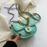 Women's Mini PU Leather Saddle Shoulder Crossbody Bags
